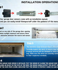 Installation operations for Replacement Garage Door Sensor For Genie Openers GSTB-R STB-BL Receiving And Sending Module