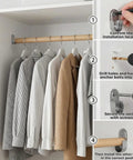 Installation steps for 12 Pack Oval Closet Rod End Supports Heavy Duty Wardrobe Bracket Holders with 24 screws.