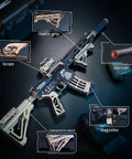 3D Puzzle For Adults M416 Replica Wooden Mechanical Puzzle Model For Home Decor Desk Ornament Gift For Teens 14 Plus And Adults With Precise Fit Pieces That Click Into Place And A Dope Desk Showpiece For Collectors., M416 wooden puzzle rifle with scope, silencer, magazine, and retractable stock