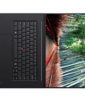 Top view of ThinkPad T1g Gen 8 AI Laptop With Ultra 9 285H VPro, 16 Inch 4K Display At 800 Nits open showing keyboard and vivid screen