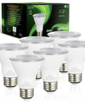Six Pack LED PAR20 Flood Lights 5.5W 120V Dimmable Wet Location 3000K Warm White 40 Degree Flood With E26 Medium Base