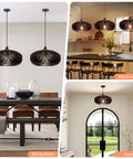 Arturesthome 1-Light Wooden Pendant Light Ceiling Hanging Light for Kitchen in dining room, kitchen island, and foyer settings.