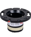 4-Inch ABS Cast Iron Closet Flange Replacement With Rubber Gasket And Stainless Steel Bolts Adjustable Up To 3 Inches shown in side view