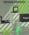 Self Leveling Laser Level With 360 Green Beam Cross Line, 360 Degree Horizontal Line And 130 Degree Vertical Coverage package contents