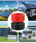 Beefed Up 10 AWG Solar Extension Cable Kit 200 Ft Black And Red Tinned Copper PV Wire For Outdoor RV Boat Marine Installations