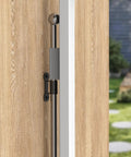 Four Pack Black Fence To Wall Anchors Securely Lock Down Dog Playpen And Pet Gates Compatible With FXW Systems on a door frame.