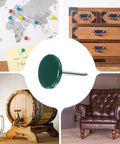Kick Up Your Home Game With These Sick Green 11mm X 17mm Upholstery Tacks, shown with cork board and furniture.