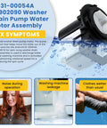 Washer Drain Pump Replacement Fits Most Top Load Washers From Kenmore And Samsung 62902090 Premium Quality Durable Part For Efficient Water Drain During The Drain Cycle Easy Install No Fuss., DC31-00054A washer drain pump assembly with white impeller and black housing