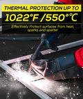 Heavy Duty Welding Blanket 4x6 Ft Silicone Coated Fiberglass Fireproof Shield With Heat Resistant Up To 1022F in use with welding task
