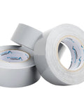 Workhorse Duct Tape 12 Pack Silver Tear By Hand Design 7.3 Mil Thick With Strong Rubber Adhesive 60 Yard Rolls displayed
