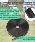 1-inch black vinyl trim molding screw-cover roll for RVs, boats, campers, travel trailers; 100 ft