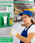 Grab And Go Portable Eye Wash Station Kit OSHA Approved Emergency Eye Wash Bottles Wall Mounted 16 Ounce 2 Pack in factory