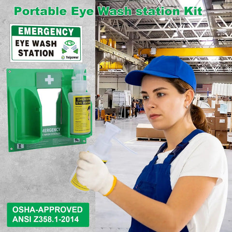 Grab And Go Portable Eye Wash Station Kit OSHA Approved Emergency Eye Wash Bottles Wall Mounted 16 Ounce 2 Pack in factory