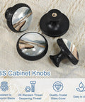 Coast Style Crystal Glass Cabinet Knob Set 4 Pack Round Drawer Pulls on textured fabric background