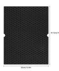 Replacement Filter H For 5500-2 And AM80 Air Purifiers, shown is a black activated carbon filter with measurements.