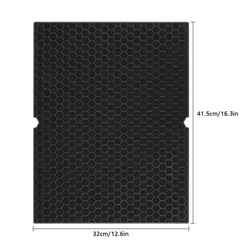 Replacement Filter H For 5500-2 And AM80 Air Purifiers, shown is a black activated carbon filter with measurements.
