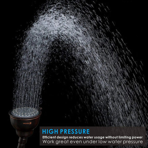 High Pressure Rain Shower Head With 5 Functions, Strong Water Flow Even at Low Pressure, Spa Vibe Shower Experience