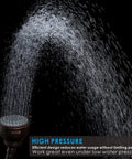 High Pressure Rain Shower Head With Shower Arm 5 Function Spray For Spa Like Comfort Even At Low Water Flow Oil Rubbed Bronze Finish Easy Install Air In Technology