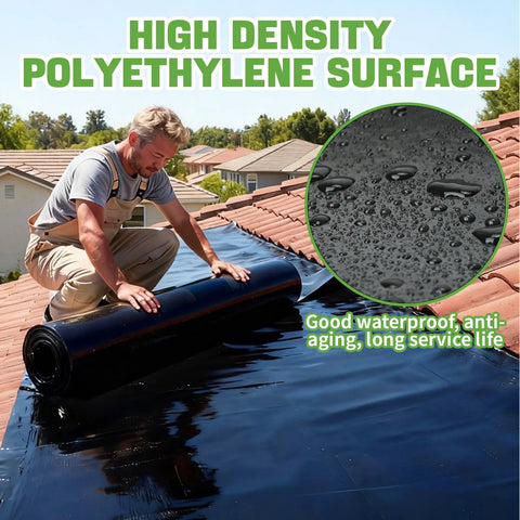 Pro Grade Self Adhesive Waterproof Roofing Membrane Roll Peel And Stick Leak Proof Sealant Tape on a flat roof installation.
