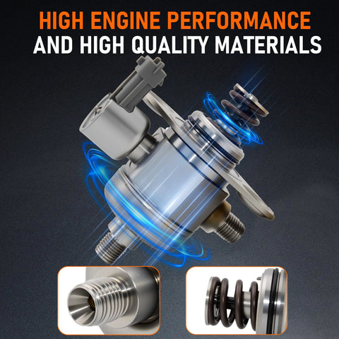 High Pressure Fuel Pump GDP102 Replacement For 2009-2017 Buick Enclave, shown with connectors and spring components.