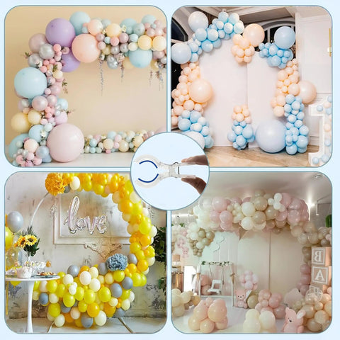 Clear 12 Pack Large Balloon Arch Clips Set For Backdrops And Crafts Transparent Three And A Half Inch Heavy Duty Spring Clamps No Slip Grip