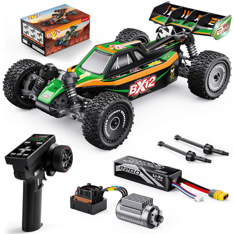 Twelfth Scale Dope Brushless RC Car For Adults With 42 MPH Top Speed 4x4 Off Road Racing Buggy Includes 3S 2200mAh Battery