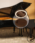 Three And A Quarter Inch Bed Roller And Furniture Wheel Gripper Caster Cups Set Of Four In Chocolate Brown under piano leg