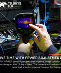 Technician using E5 Pro Thermal Imaging Camera With WiFi And Ignite Cloud For Handheld Infrared Inspections High Resolution