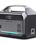 600W Portable Power Station With 288Wh LiFePO4 Battery Backup, Solar Generator shown with AC outlet and digital display