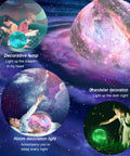 7.9 Inch Large Moon Lamp With Galaxy Starry Surface, 16 Color Modes in various ambient settings, remote control, touch sensor