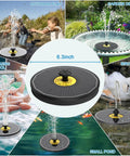 Solar Powered Bird Bath Fountain Pump With Glass Panel 3.5W No Battery Outdoor Water Fountain Kit showcased in various settings, including garden and pool.