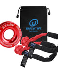 Red Recovery Ring And 2 Red Soft Shackles Kit For Synthetic Winch Rope One Half Inch By Twenty Two Inch Off Road Recovery