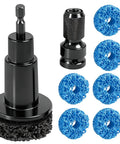 Heavy Duty Wheel Hub Resurfacing Kit For Lug Studs And Brake Rotors, includes abrasive pads and drill attachment.