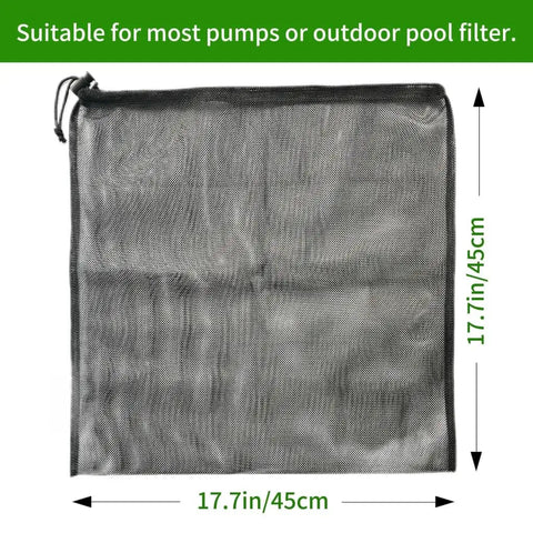 2-Pack Pond Pump Cover And Filter Mesh Bag Black Media Bag 17.7-Inch Square Large Mesh For Outdoor Ponds Water Filters Pool Pumps