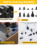 524 Piece PC Screw Kit For Full Rig Build With Motherboard Standoffs And Screws For M2 NVMe SSDs HDD Case Fans And PSU