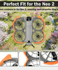DJI Neo 2 Propeller Guard and Foldable Landing Gear Combo for Safer Flights, displayed against a scenic backdrop