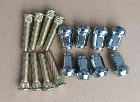 Beefy Front Wheel Studs And Lug Nuts Kit 3/8-24 1.75 Inch Replacement For Polaris RZR 900 XP 900 UTV And RZR 4 800 2010-2014 Front Wheel Bolts Includes 8 Lug Nuts Direct Replacement Kit.
