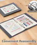 2026 Upgraded Removable Stitch Book Kit With Extra Thick Threads, Needles, DIY Embroidery Kit showing open binder and patterns