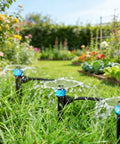Adjustable Drip Irrigation Drippers 20 Pack Staked Fan Shape Water Flow Bubblers With Lock Barbed For Quarter Inch Tubing