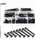 100 Piece Black M6 Hex Drive Socket Cap Bolts And Dowel Nuts Kit For DIY Furniture Builds with hex key and bit included