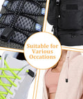 Close-up of 25 Pack Zipper Pull Tabs And Cord End Caps For Shoes And Bags 3.5mm Ends Cord Lock Clips on shoes and backpack.