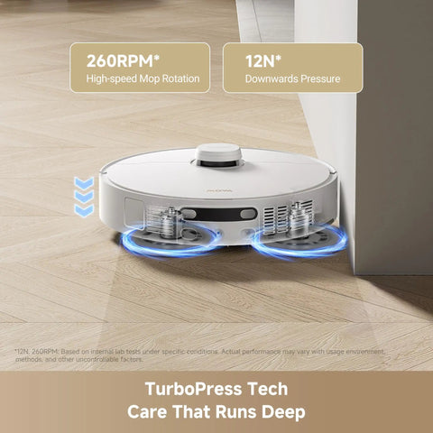 Powerhouse Gen 2 All In One Robot Vacuum And Mop With 26000Pa Suction cleaning hardwood floor