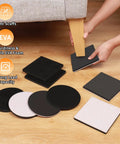 5 Inch Square Felt Furniture Movers Sliders Eight Pack Reusable Heavy Duty Moving Pads For Hardwood Floors No Sweat Glide Under Beds Sofas Fridges And Couches Protect Floors And Move Heavy Items Quickly Beige in use lifting sofa leg