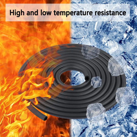 Fuel Line Repair Kit With 9.85 Ft 1/4 Inch Inner Diameter Rubber Gas Hose and 20 Spring Clamps, fire and ice background