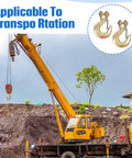 Two Pack 3/8 Inch Clevis Slip Hooks With Safety Latch Heavy Duty Drop Forged G70 Steel Grab Tools on construction crane