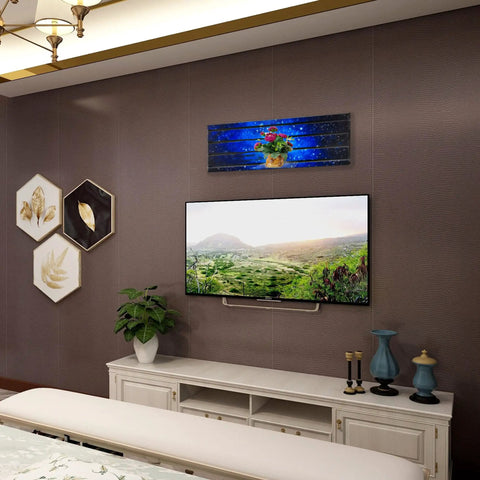 Dope Star Galaxy Slatwall Panel With Laminated Artwork 40 Inches Wide By 12 Inches Tall MDF Wall Display for living room or office