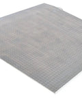 Heavy Duty Aluminum Dock Plate For Truck Moving Seventy Two By Sixty Inch 3/8 Thick Portable Freight Transfer Ramp with gritty surface angle view.