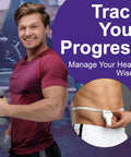 Body Measure Tape For Arms Chest Waist And Thighs Easy To Use Measuring Tape For Personal Trainers And Home Fitness Goals Track Progress And Hit Your Goals showcasing use on waist