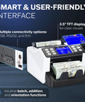 Money Counter Machine For Busy Cash Desks All In One Count Mixed Denominations Fast Detect Counterfeits Portable Currency Detector