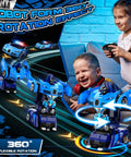 Remote Control Car Transforming Robot Toy For Boys With OneClick Demo Dope 360 Degree Rotation Smooth Deformation LED Lights 2.4GHz RC Vehicle For Kids Easy To Use Perfect Christmas Gift with children playing indoors.